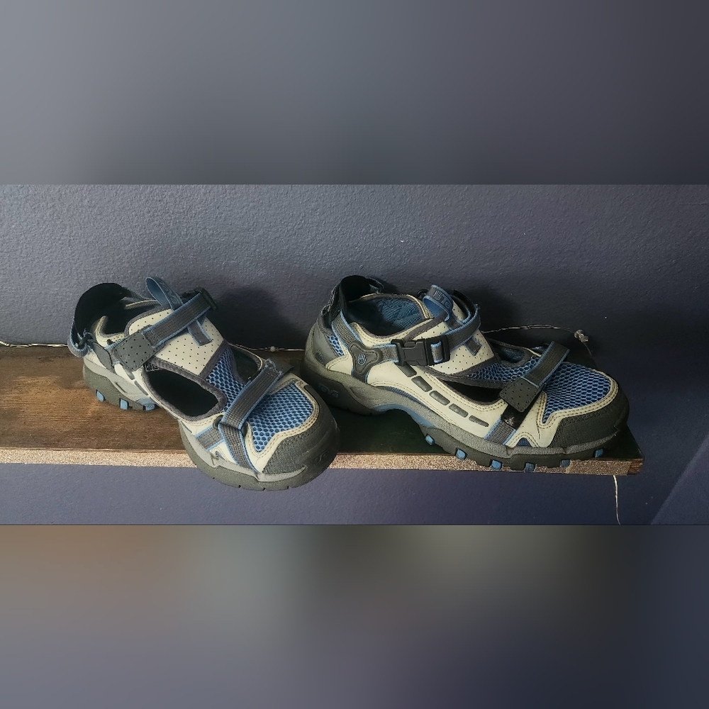 Teva Blue and Gray Sandals